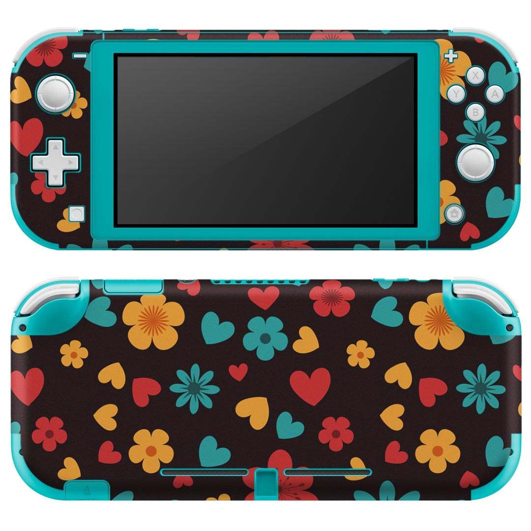 igsticker Nintendo Switch Lite 専用 デザインスキンシール 全面 ニンテンドー スイッチ ライト 専用 ゲーム機 カバー アクセサリー フィルム ステッカー エアフリー 006359 花