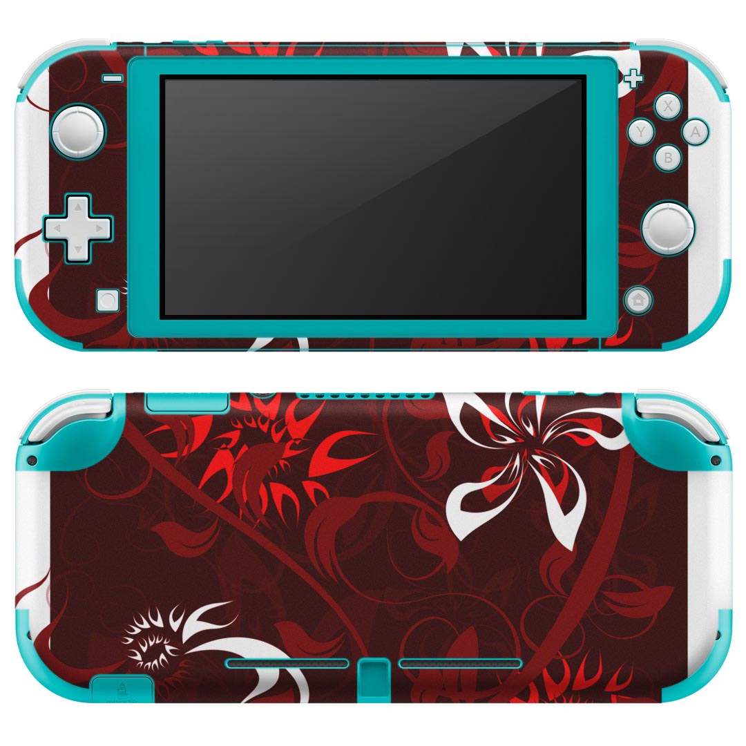 igsticker Nintendo Switch Lite 専用 デザインスキンシール 全面 ニンテンドー スイッチ ライト 専用 ゲーム機 カバー アクセサリー フィルム ステッカー エアフリー 006361 花