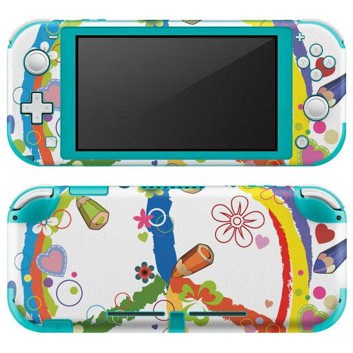 igsticker Nintendo Switch Lite 専用 デザインスキンシール 全面 ニンテンドー スイッチ ライト 専用 ゲーム機 カバー アクセサリー フィルム ステッカー エアフリー 006369 カラフル ピースマーク igsticker Nintendo Switch Lite 専用 デザインスキンシール 全面 ニンテンドー スイッチ ライト 専用 ゲーム機 カバー アクセサリー フィルム ステッカー エアフリー 006369 カラフル ピースマーク