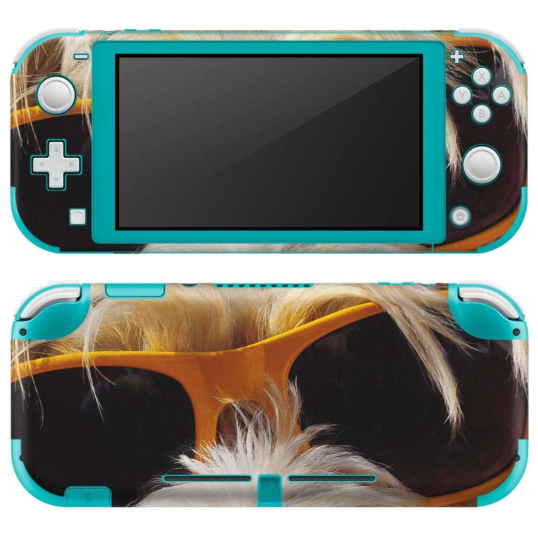 igsticker Nintendo Switch Lite 専用 デザインスキンシール 全面 ニンテンドー スイッチ ライト 専用 ゲーム機 カバー アクセサリー フィルム ステッカー エアフリー 006384 アニマル 写真　動物　犬