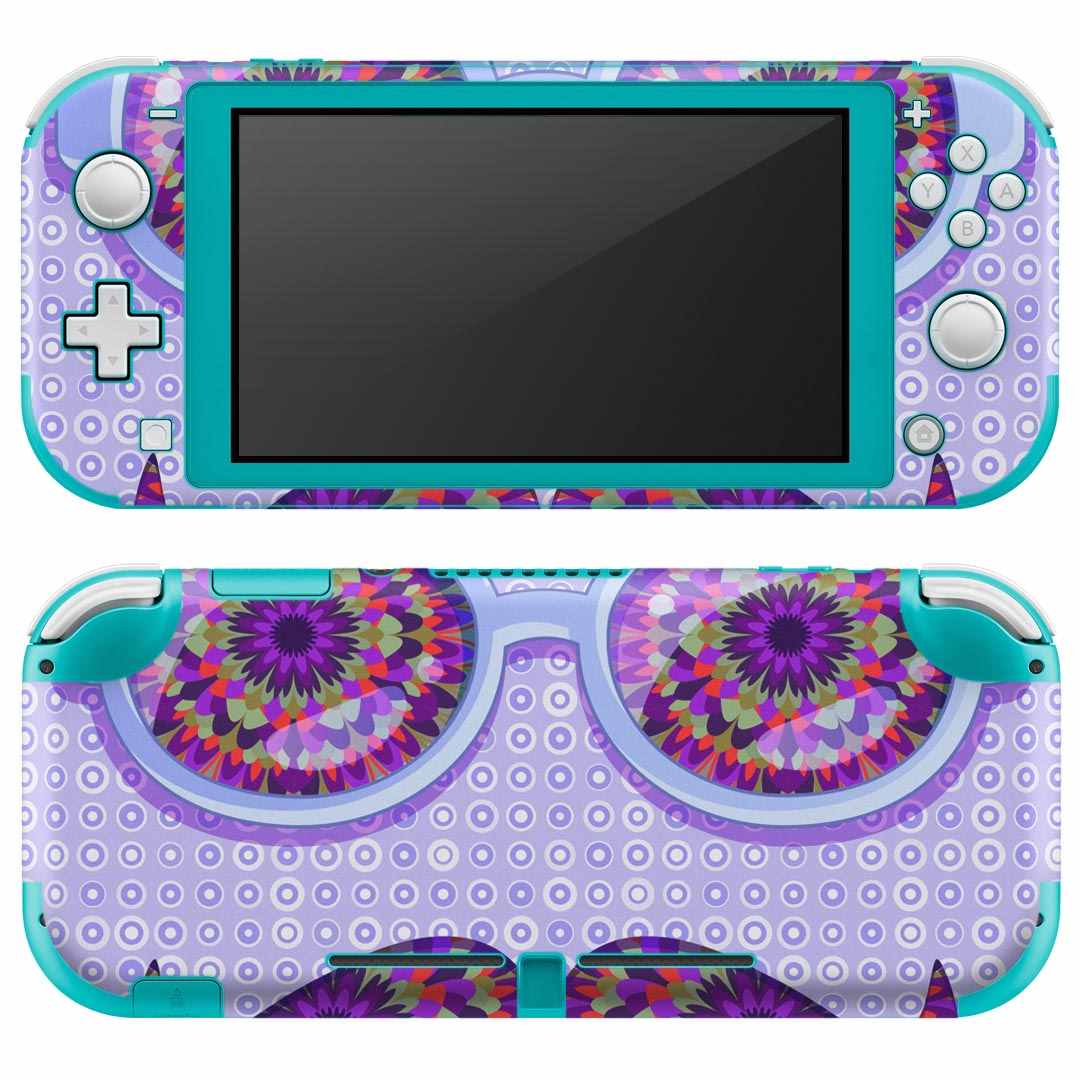 igsticker Nintendo Switch Lite 専用 デザインスキンシール 全面 ニンテンドー スイッチ ライト 専用 ゲーム機 カバー アクセサリー フィルム ステッカー エアフリー 006406 眼鏡 めがね ひげ ヒゲ