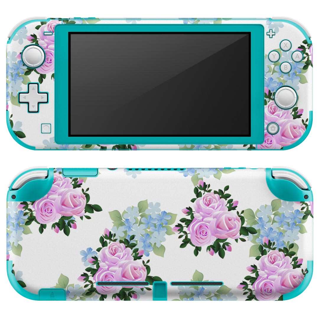 igsticker Nintendo Switch Lite 専用 デザインスキンシール 全面 ニンテンドー スイッチ ライト 専用 ゲーム機 カバー アクセサリー フィルム ステッカー エアフリー 006407 花