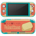 igsticker Nintendo Switch Lite 専用 デザインスキンシール 全面 ニンテンドー スイッチ ライト 専用 ゲーム機 カバー アクセサリー フィルム ステッカー エアフリー 006423 犬 鳥 バレンタイン