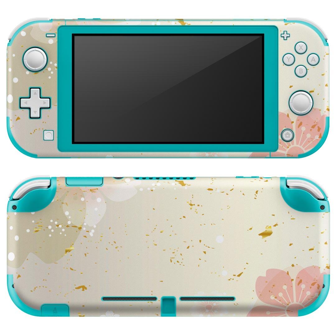igsticker Nintendo Switch Lite 専用 デザインスキンシール 全面 ニンテンドー スイッチ ライト 専用 ゲーム機 カバー アクセサリー フィルム ステッカー エアフリー 006429 和風 和柄 花