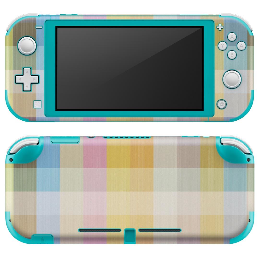 igsticker Nintendo Switch Lite 専用 デザインスキンシール 全面 ニンテンドー スイッチ ライト 専用 ゲーム機 カバー アクセサリー フィルム ステッカー エアフリー 006436 チェック　模様
