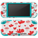 igsticker Nintendo Switch Lite 専用 デザインスキンシール 全面 ニンテンドー スイッチ ライト 専用 ゲーム機 カバー アクセサリー フィルム ステッカー エアフリー 006442 ハート 天使 キューピッド