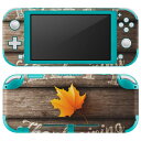 igsticker Nintendo Switch Lite 専用 デザインスキンシール 全面 ニンテンドー スイッチ ライト 専用 ゲーム機 カバー アクセサリー フィルム ステッカー エアフリー 006498 秋 落ち葉 英語