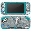 igsticker Nintendo Switch Lite 専用 デザインスキンシール 全面 ニンテンドー スイッチ ライト 専用 ゲーム機 カバー アクセサリー フィルム ステッカー エアフリー 006519 うさぎ 花