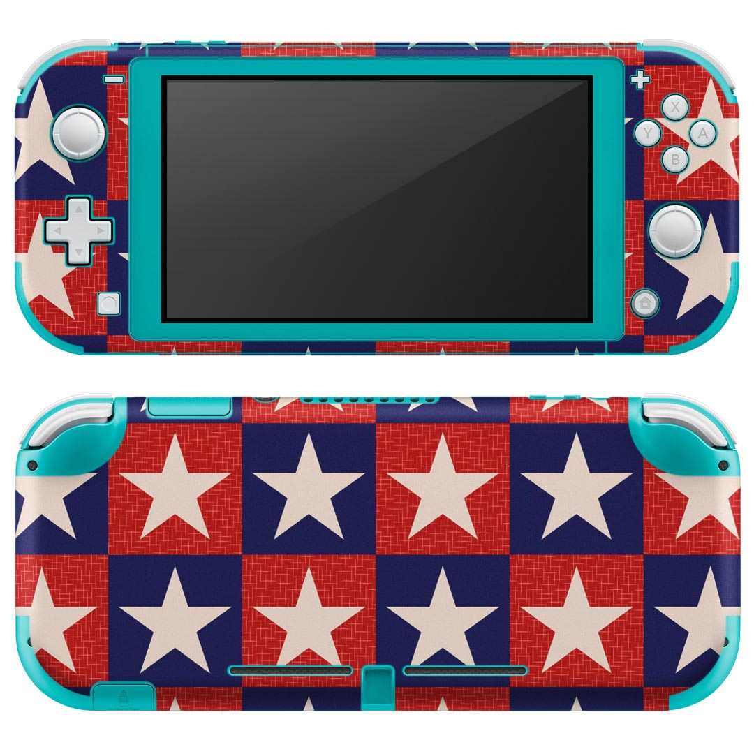 igsticker Nintendo Switch Lite 専用 デザインスキンシール 全面 ニンテンドー スイッチ ライト 専用 ゲーム機 カバー アクセサリー フィルム ステッカー エアフリー 006536 星 スター 模様