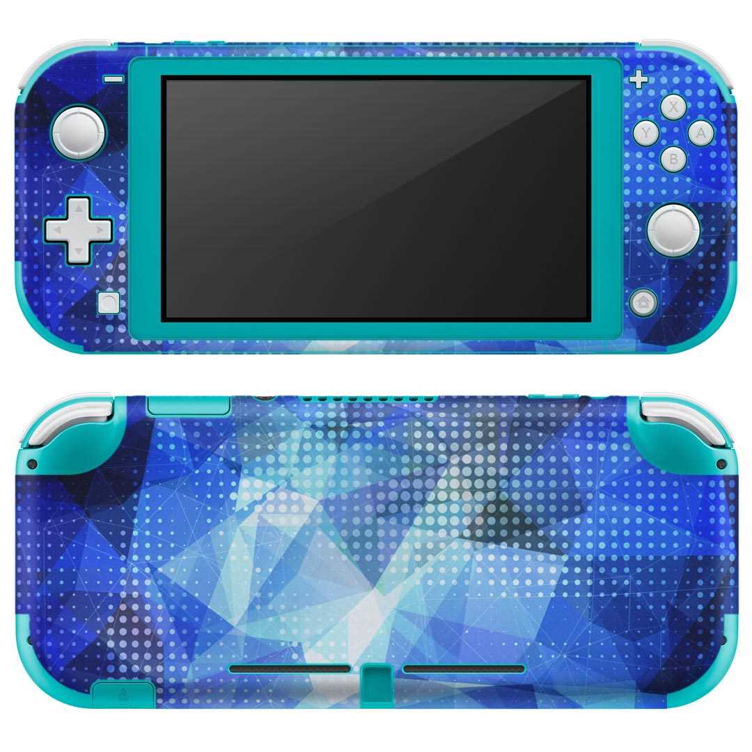 igsticker Nintendo Switch Lite 専用 デザインスキンシール 全面 ニンテンドー スイッチ ライト 専用 ゲーム機 カバー アクセサリー フィルム ステッカー エアフリー 006541 青　ブルー　模様