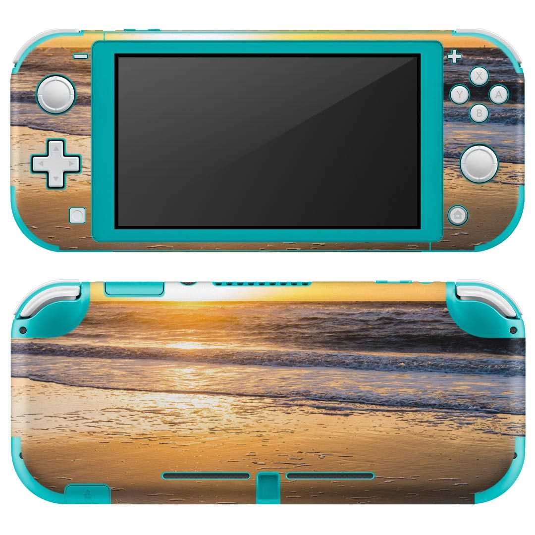 製品名 Nintendo Switch Lite専用 デザインスキンシール セット内容 Nintendo Switch Lite本体用スキンシール（裏表）各1枚 ※液晶側シールは2パーツに分かれていますニンテンドースイッチライト専用です。据え置き機のSwitch本体やJoyコンには対応していません。 商品特徴 3M社製の再剥離性シートを素材に採用し、細かな位置調整がしやすく貼り直しが容易です。また、エアフリーでもありますので気泡が簡単に逃げるので、キレイに貼ることができます。専用の業務プリンターを使い、商品画像と遜色のない美しい印刷仕上がり。 注意事項 画像はサンプルですので、ご覧の環境によっては多少色味に違いを感じる場合がございます。 イメージと違った、モニターと色味が異なるという理由での交換や返金はご対応出来かねます。スキンシールのみの販売で、ニンテンドースイッチ本体などは付属しません。シワができた場合、ドライヤーなどで軽く温め、外側に向けてシワを伸ばすように貼ってください。初回貼付時の位置調整や貼り直しは可能ですが、しっかりと押し付けて接着させた後の再剥離、再利用は保証しておりません。また接着部に油分や汚れが付着しますと角の部分は剥がれやすくなりますので、貼付時はあまり触れないようにご注意ください。無地のセミグロスシートにデザインをプリントした商品で、デコなどの加工はございません。 凹凸や光沢があるように見えたり布地や金属を素材にしたように見える商品もありますが、デザインの図版によるものです。印刷時に微妙な画像のズレが生じる場合がございます。ご注文後に1点1点制作する受注生産品の為、不良品以外のご返品や交換は固くお断りします。 商品発送 完全受注生産のハンドメイド商品となりますので、既製品と比べて発送までお時間を頂いています。 基本的に決済確認後2?3営業日、最大で10営業日での発送となります。繁忙期や休業日明けの場合はさらに時間がかかる場合があります。 その際には別途メールにてご連絡致します。メール便の場合、発送日から到着までに2?4日ほどかかる場合が多く、紛失などの保障もご対応できかねます。あらかじめご了承下さい。