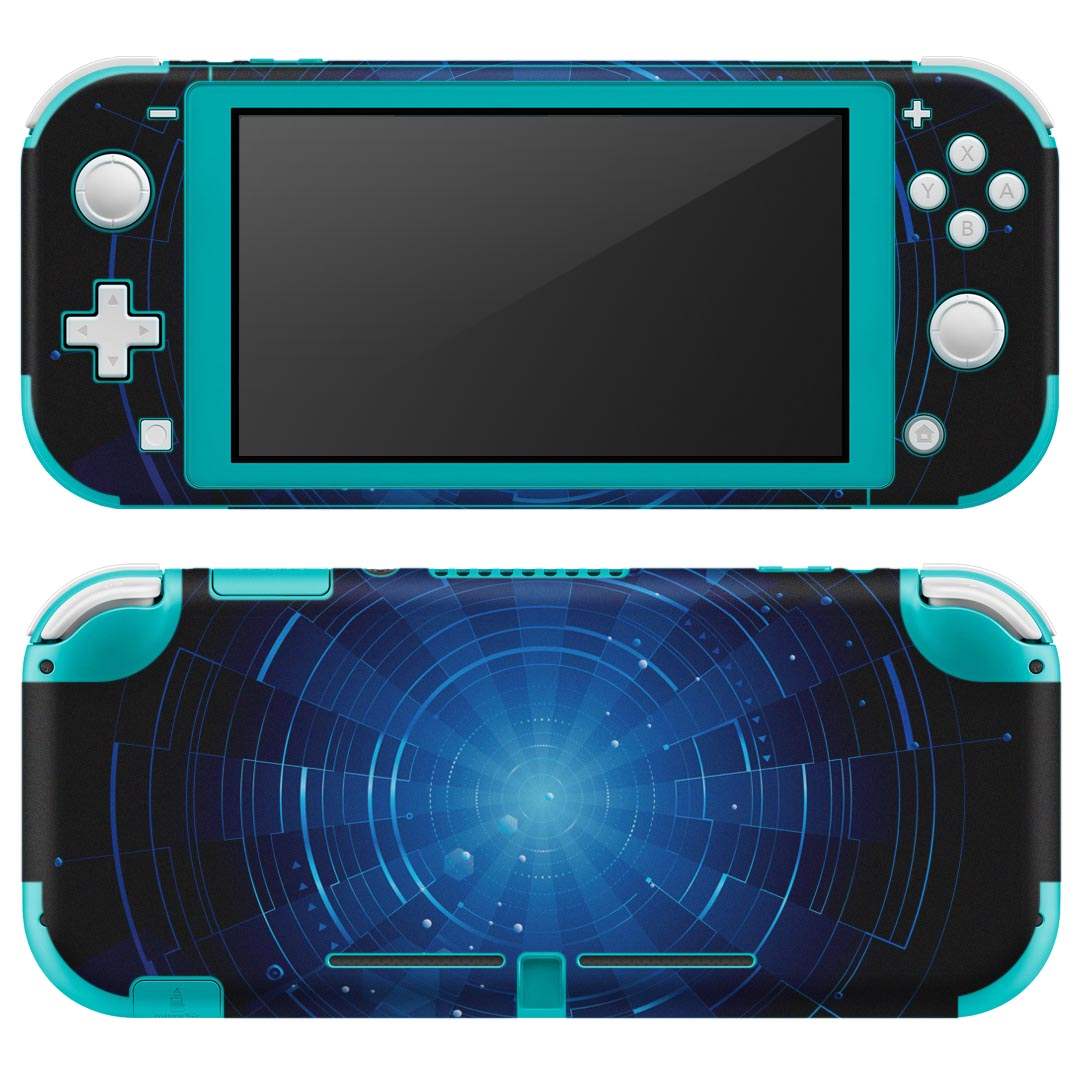 igsticker Nintendo Switch Lite 専用 デザインスキンシール 全面 ニンテンドー スイッチ ライト 専用 ゲーム機 カバー アクセサリー フィルム ステッカー エアフリー 006587 青　ブルー