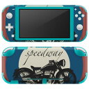 igsticker Nintendo Switch Lite 専用 デザインスキンシール 全面 ニンテンドー スイッチ ライト 専用 ゲーム機 カバー アクセサリー フィルム ステッカー エアフリー 006588 イラスト　バイク　英語