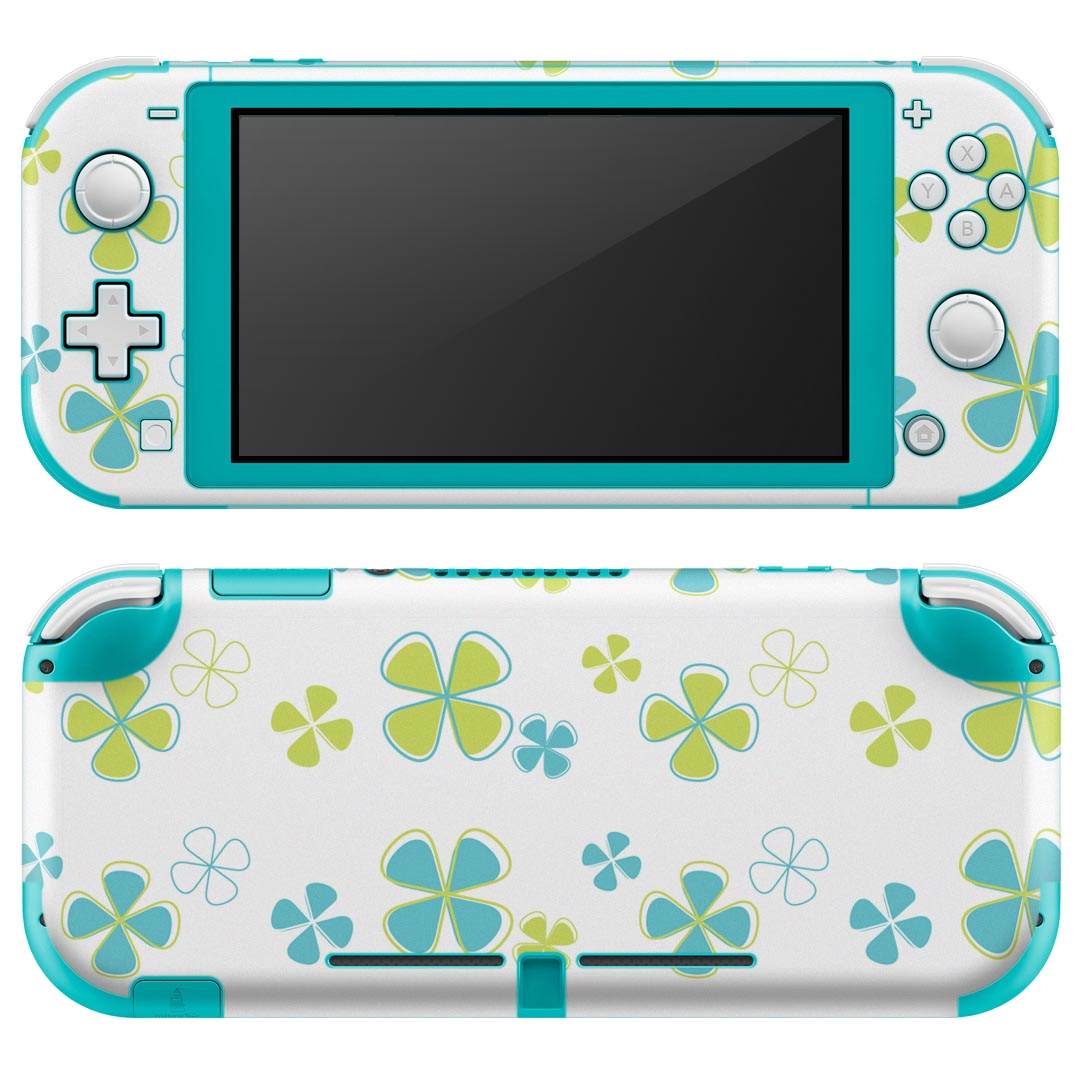 igsticker Nintendo Switch Lite 専用 デザインスキンシール 全面 ニンテンドー スイッチ ライト 専用 ゲーム機 カバー アクセサリー フィルム ステッカー エアフリー 006603 クローバー 模様