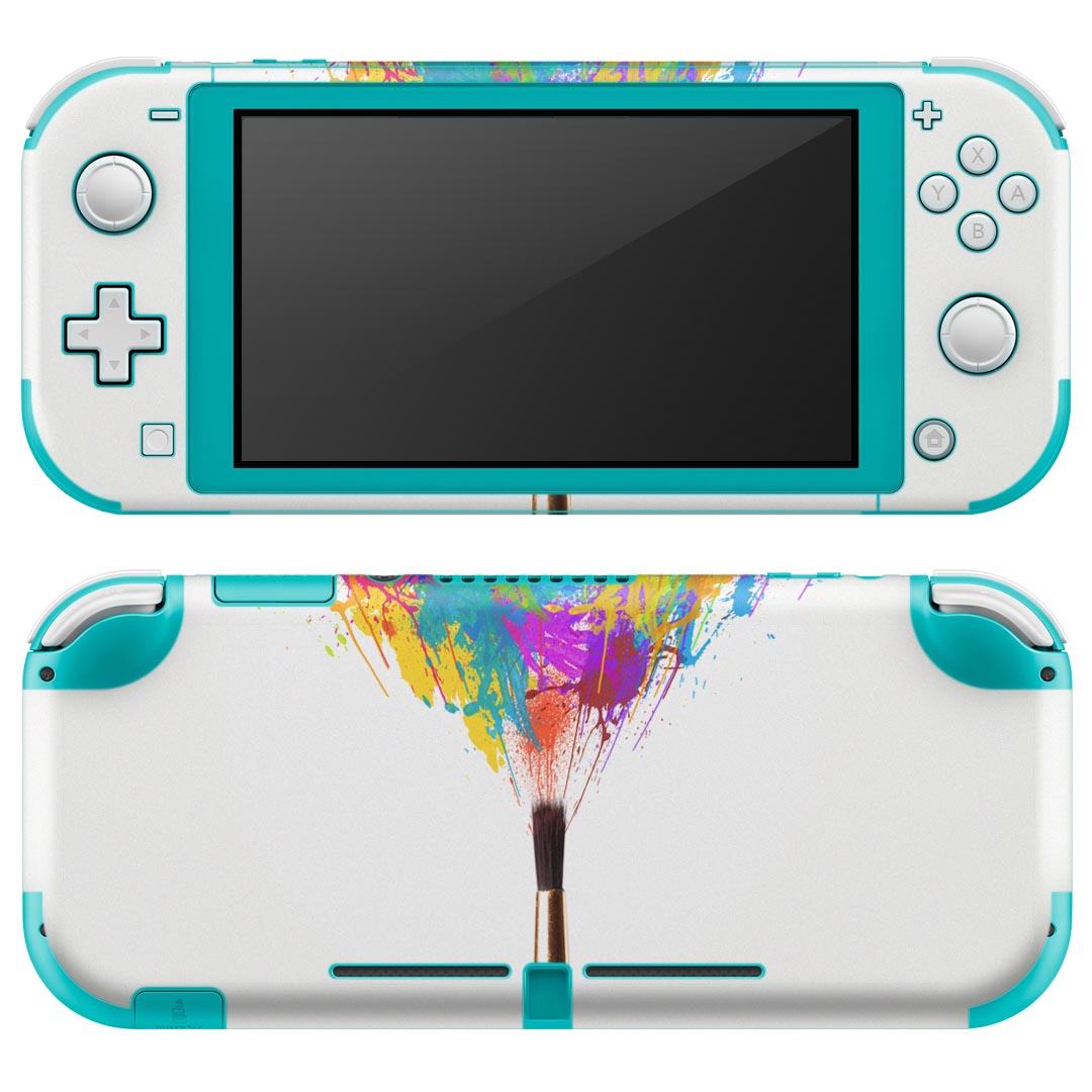 igsticker Nintendo Switch Lite 専用 デザインスキンシール 全面 ニンテンドー スイッチ ライト 専用 ゲーム機 カバー アクセサリー フィルム ステッカー エアフリー 006607 絵の具 カラフル