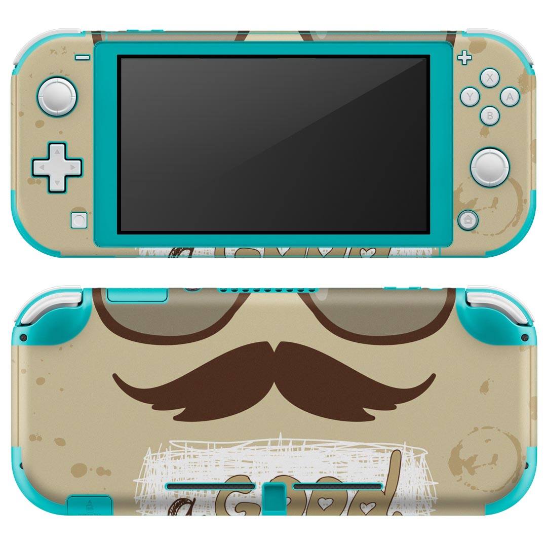 igsticker Nintendo Switch Lite 専用 デザインスキンシール 全面 ニンテンドー スイッチ ライト 専用 ゲーム機 カバー アクセサリー フィルム ステッカー エアフリー 006611 眼鏡 英語 文字