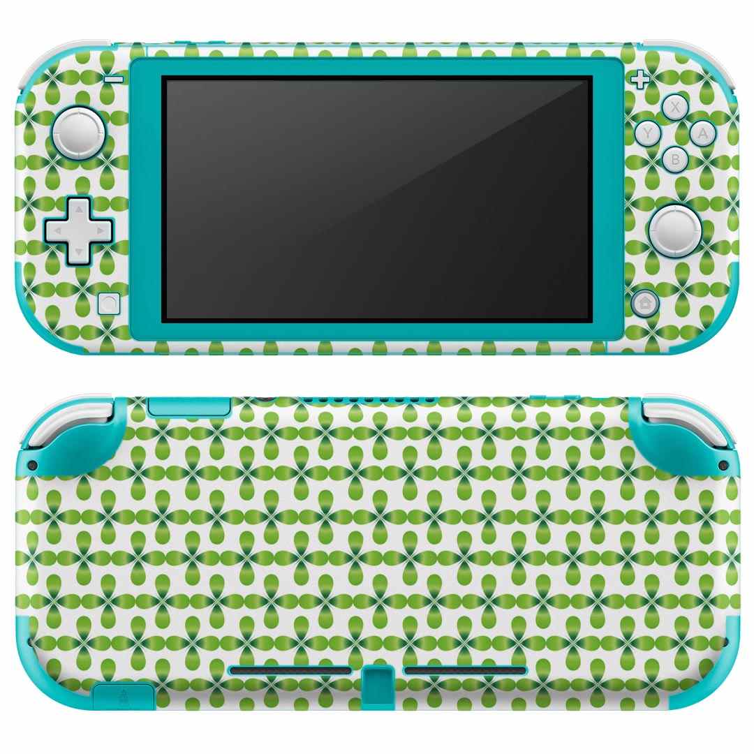 igsticker Nintendo Switch Lite 専用 デザインスキンシール 全面 ニンテンドー スイッチ ライト 専用 ゲーム機 カバー アクセサリー フィルム ステッカー エアフリー 006616 クローバー 模様