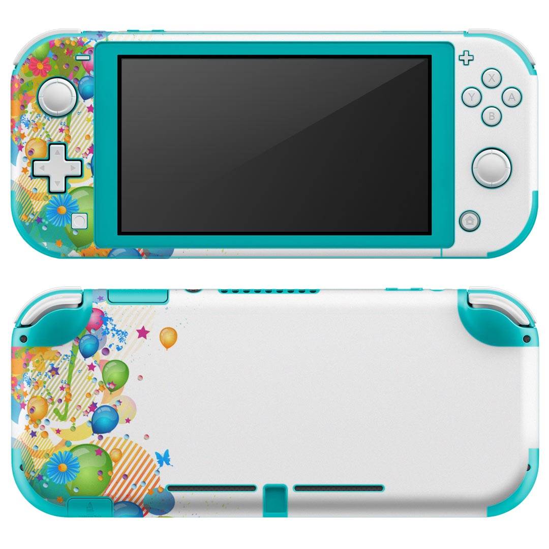 igsticker Nintendo Switch Lite 専用 デザインスキンシール 全面 ニンテンドー スイッチ ライト 専用 ゲーム機 カバー アクセサリー フィルム ステッカー エアフリー 006651 カラフル 風船