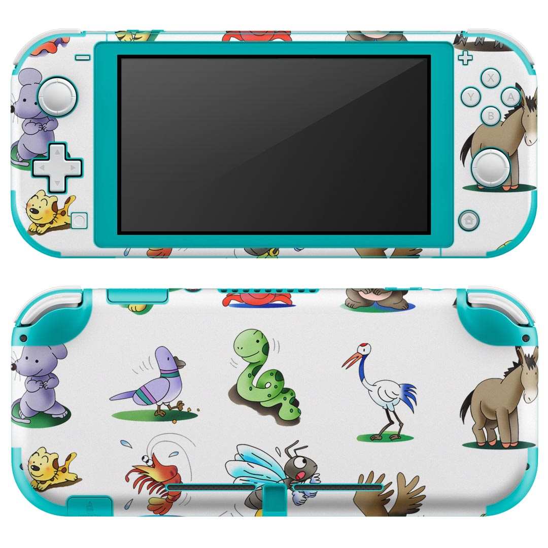 igsticker Nintendo Switch Lite 専用 デザインスキンシール 全面 ニンテンドー スイッチ ライト 専用 ゲーム機 カバー アクセサリー フィルム ステッカー エアフリー 006678 動物 イラスト