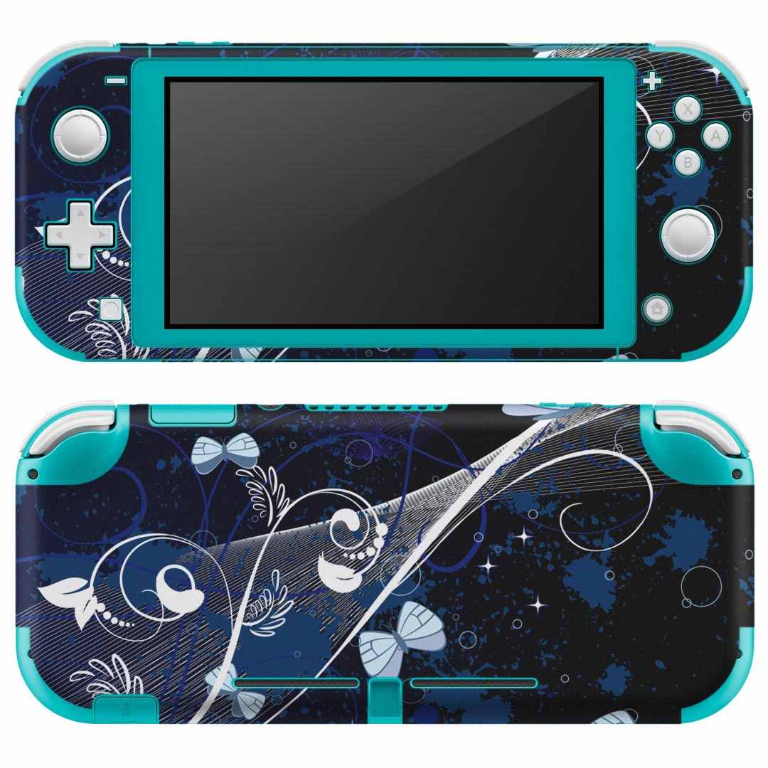 igsticker Nintendo Switch Lite 専用 デザインスキンシール 全面 ニンテンドー スイッチ ライト 専用 ゲーム機 カバー アクセサリー フィルム ステッカー エアフリー 006684 蝶 植物