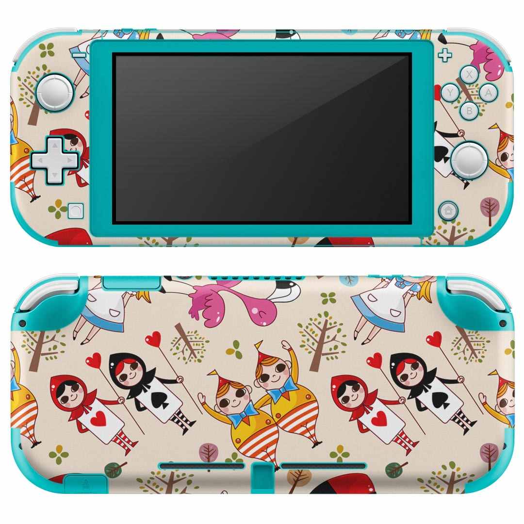 igsticker Nintendo Switch Lite 専用 デザインスキンシール 全面 ニンテンドー スイッチ ライト 専用 ゲーム機 カバー アクセサリー フィルム ステッカー エアフリー 006687 アリス　イラスト