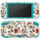 igsticker Nintendo Switch Lite 専用 デザインスキンシール 全面 ニンテンドー スイッチ ライト 専用 ゲーム機 カバー アクセサリー フィルム ステッカー エアフリー 006719 花　　模様