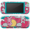 igsticker Nintendo Switch Lite 専用 デザインスキンシール 全面 ニンテンドー スイッチ ライト 専用 ゲーム機 カバー アクセサリー フィルム ステッカー エアフリー 006722 うさぎ 動物 イラスト(2)