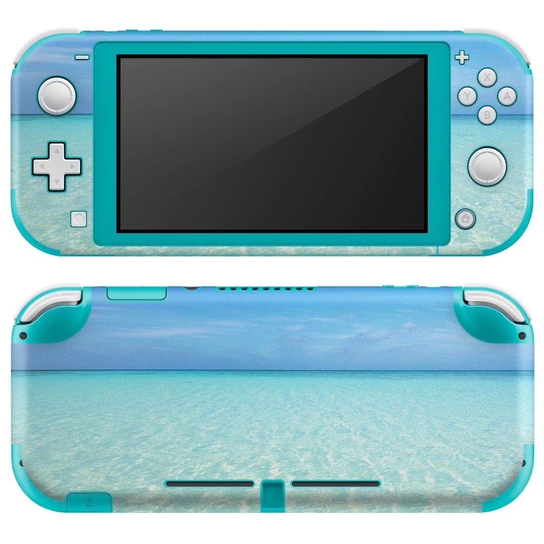 igsticker Nintendo Switch Lite 専用 デザインスキンシール 全面 ニンテンドー スイッチ ライト 専用 ゲーム機 カバー アクセサリー フィルム ステッカー エアフリー 006724 写真 海 空