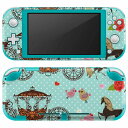 igsticker Nintendo Switch Lite 専用 デザインスキンシール 全面 ニンテンドー スイッチ ライト 専用 ゲーム機 カバー アクセサリー フィルム ステッカー エアフリー 006751 馬車 模様 水玉(2)