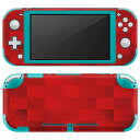 igsticker Nintendo Switch Lite 専用 デザインスキンシール 全面 ニンテンドー スイッチ ライト 専用 ゲーム機 カバー アクセサリー フィルム ステッカー エアフリー 006762 赤 レッド 模様