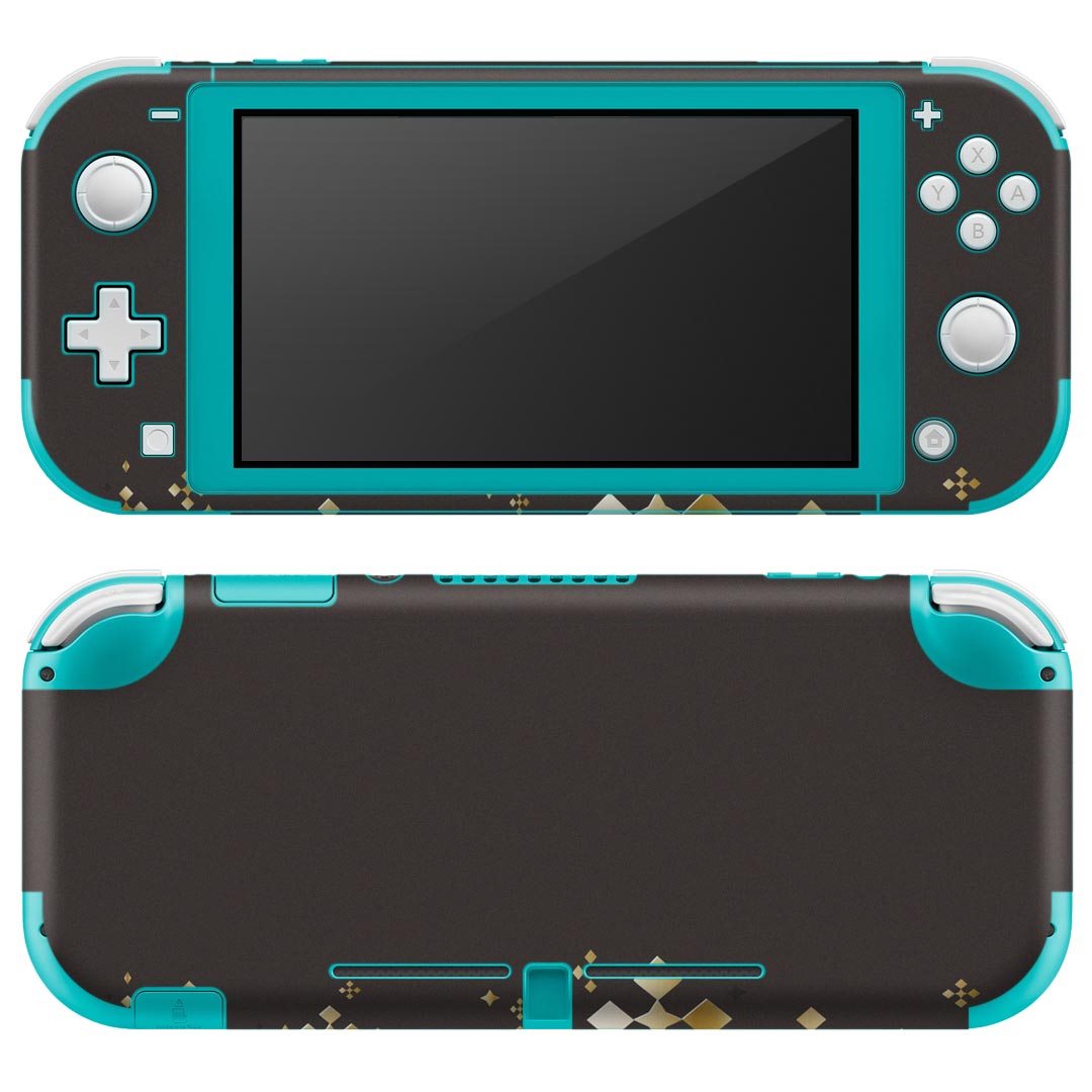 igsticker Nintendo Switch Lite 専用 デザインスキンシール 全面 ニンテンドー スイッチ ライト 専用 ゲーム機 カバー アクセサリー フィルム ステッカー エアフリー 006764 黒　ブラック