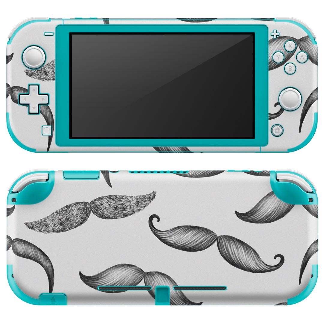 igsticker Nintendo Switch Lite 専用 デザインスキンシール 全面 ニンテンドー スイッチ ライト 専用 ゲーム機 カバー アクセサリー フィルム ステッカー エアフリー 006793 ひげ 髭 イラスト