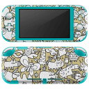 igsticker Nintendo Switch Lite 専用 デザインスキンシール 全面 ニンテンドー スイッチ ライト 専用 ゲーム機 カバー アクセサリー フィルム ステッカー エアフリー 006800 動物　イラスト