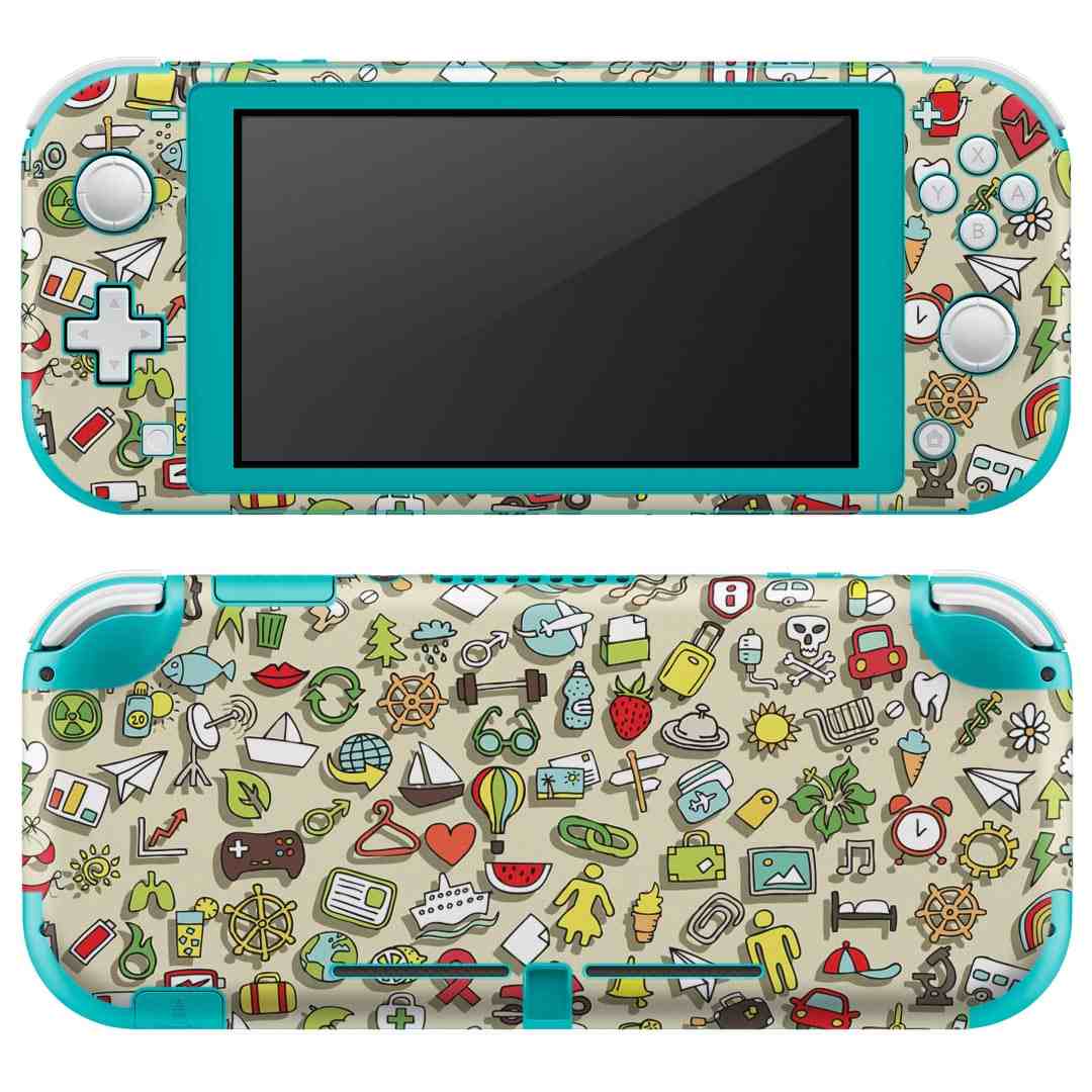igsticker Nintendo Switch Lite 専用 デザインスキンシール 全面 ニンテンドー スイッチ ライト 専用 ゲーム機 カバー アクセサリー フィルム ステッカー エアフリー 006816 イラスト　模様