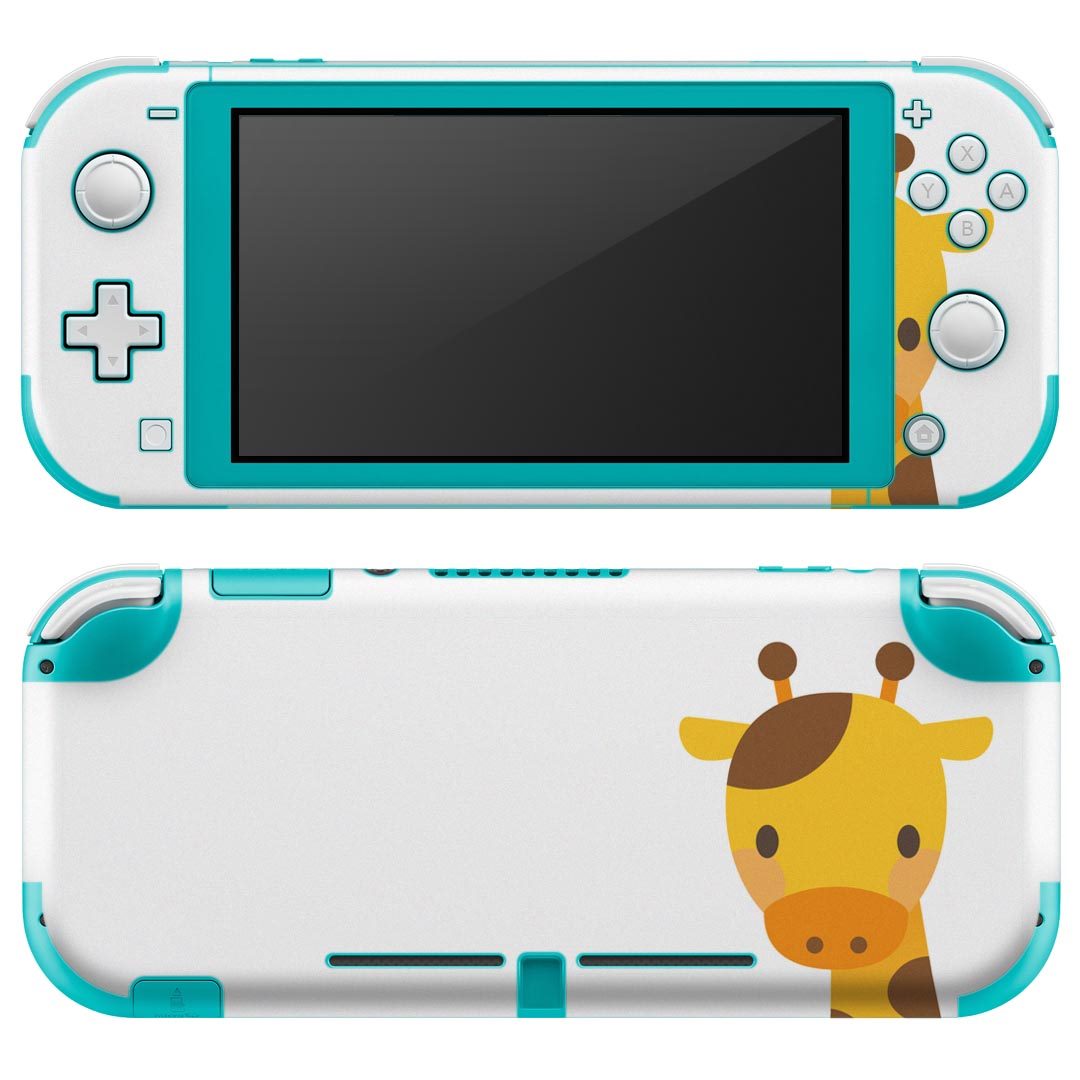 igsticker Nintendo Switch Lite 専用 デザインスキンシール 全面 ニンテンドー スイッチ ライト 専用 ゲーム機 カバー アクセサリー フィルム ステッカー エアフリー 006827 きりん　キャラクター