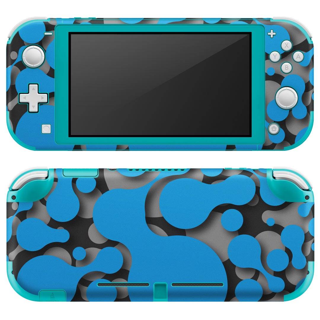 igsticker Nintendo Switch Lite 専用 デザインスキンシール 全面 ニンテンドー スイッチ ライト 専用 ゲーム機 カバー アクセサリー フィルム ステッカー エアフリー 006839 青 ブルー