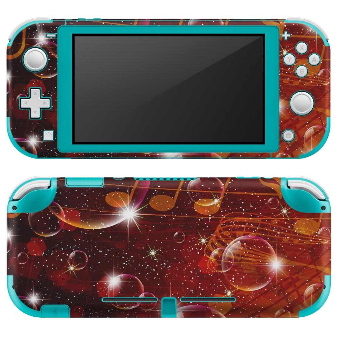igsticker Nintendo Switch Lite 専用 デザインスキンシール 全面 ニンテンドー スイッチ ライト 専用 ゲーム機 カバー アクセサリー フィルム ステッカー エアフリー 006845 音符　楽譜