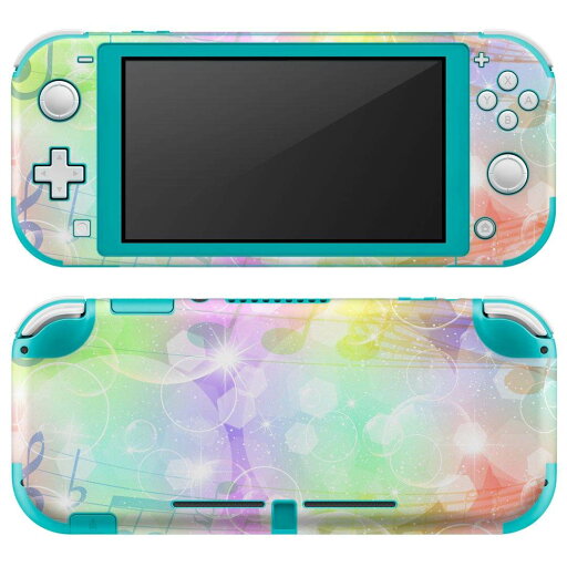 igsticker Nintendo Switch Lite 専用 デザインスキンシール 全面 ニンテンドー スイッチ ライト 専用 ゲーム機 カバー アクセサリー フィルム ステッカー エアフリー 006846 音符 楽譜