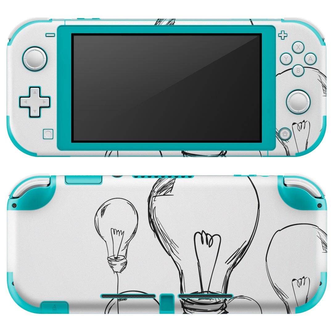 igsticker Nintendo Switch Lite 専用 デザインスキンシール 全面 ニンテンドー スイッチ ライト 専用 ゲーム機 カバー アクセサリー フィルム ステッカー エアフリー 006847 電球　イラスト