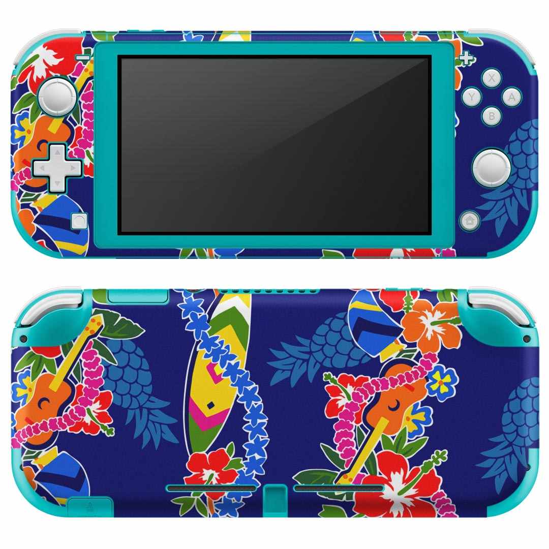igsticker Nintendo Switch Lite 専用 デザインスキンシール 全面 ニンテンドー スイッチ ライト 専用 ゲーム機 カバー アクセサリー フィルム ステッカー エアフリー 006872 花 ハワイ