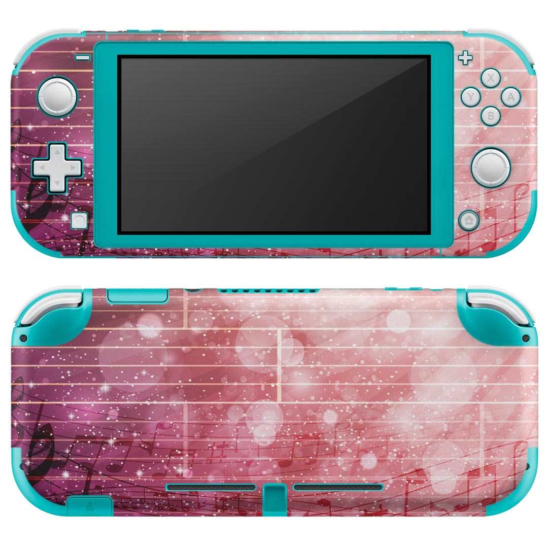 製品名 Nintendo Switch Lite専用 デザインスキンシール セット内容 Nintendo Switch Lite本体用スキンシール（裏表）各1枚 ※液晶側シールは2パーツに分かれていますニンテンドースイッチライト専用です。据え置き機のSwitch本体やJoyコンには対応していません。 商品特徴 3M社製の再剥離性シートを素材に採用し、細かな位置調整がしやすく貼り直しが容易です。また、エアフリーでもありますので気泡が簡単に逃げるので、キレイに貼ることができます。専用の業務プリンターを使い、商品画像と遜色のない美しい印刷仕上がり。 注意事項 画像はサンプルですので、ご覧の環境によっては多少色味に違いを感じる場合がございます。 イメージと違った、モニターと色味が異なるという理由での交換や返金はご対応出来かねます。スキンシールのみの販売で、ニンテンドースイッチ本体などは付属しません。シワができた場合、ドライヤーなどで軽く温め、外側に向けてシワを伸ばすように貼ってください。初回貼付時の位置調整や貼り直しは可能ですが、しっかりと押し付けて接着させた後の再剥離、再利用は保証しておりません。また接着部に油分や汚れが付着しますと角の部分は剥がれやすくなりますので、貼付時はあまり触れないようにご注意ください。無地のセミグロスシートにデザインをプリントした商品で、デコなどの加工はございません。 凹凸や光沢があるように見えたり布地や金属を素材にしたように見える商品もありますが、デザインの図版によるものです。印刷時に微妙な画像のズレが生じる場合がございます。ご注文後に1点1点制作する受注生産品の為、不良品以外のご返品や交換は固くお断りします。 商品発送 完全受注生産のハンドメイド商品となりますので、既製品と比べて発送までお時間を頂いています。 基本的に決済確認後2?3営業日、最大で10営業日での発送となります。繁忙期や休業日明けの場合はさらに時間がかかる場合があります。 その際には別途メールにてご連絡致します。メール便の場合、発送日から到着までに2?4日ほどかかる場合が多く、紛失などの保障もご対応できかねます。あらかじめご了承下さい。