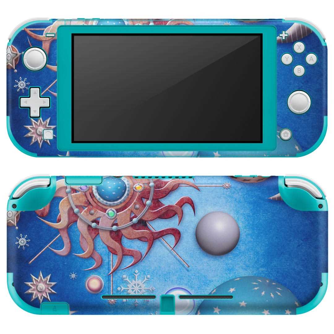 igsticker Nintendo Switch Lite 専用 デザインスキンシール 全面 ニンテンドー スイッチ ライト 専用 ゲーム機 カバー アクセサリー フィルム ステッカー エアフリー 006892 宇宙 太陽 星
