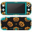 igsticker Nintendo Switch Lite 専用 デザインスキンシール 全面 ニンテンドー スイッチ ライト 専用 ゲーム機 カバー アクセサリー フィルム ステッカー エアフリー 006893 カボチャ　ハロウィン　模様