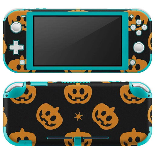 igsticker Nintendo Switch Lite 専用 デザインスキンシール 全面 ニンテンドー スイッチ ライト 専用 ゲーム機 カバー アクセサリー フィルム ステッカー エアフリー 006893 カボチャ ハロウィン 模様