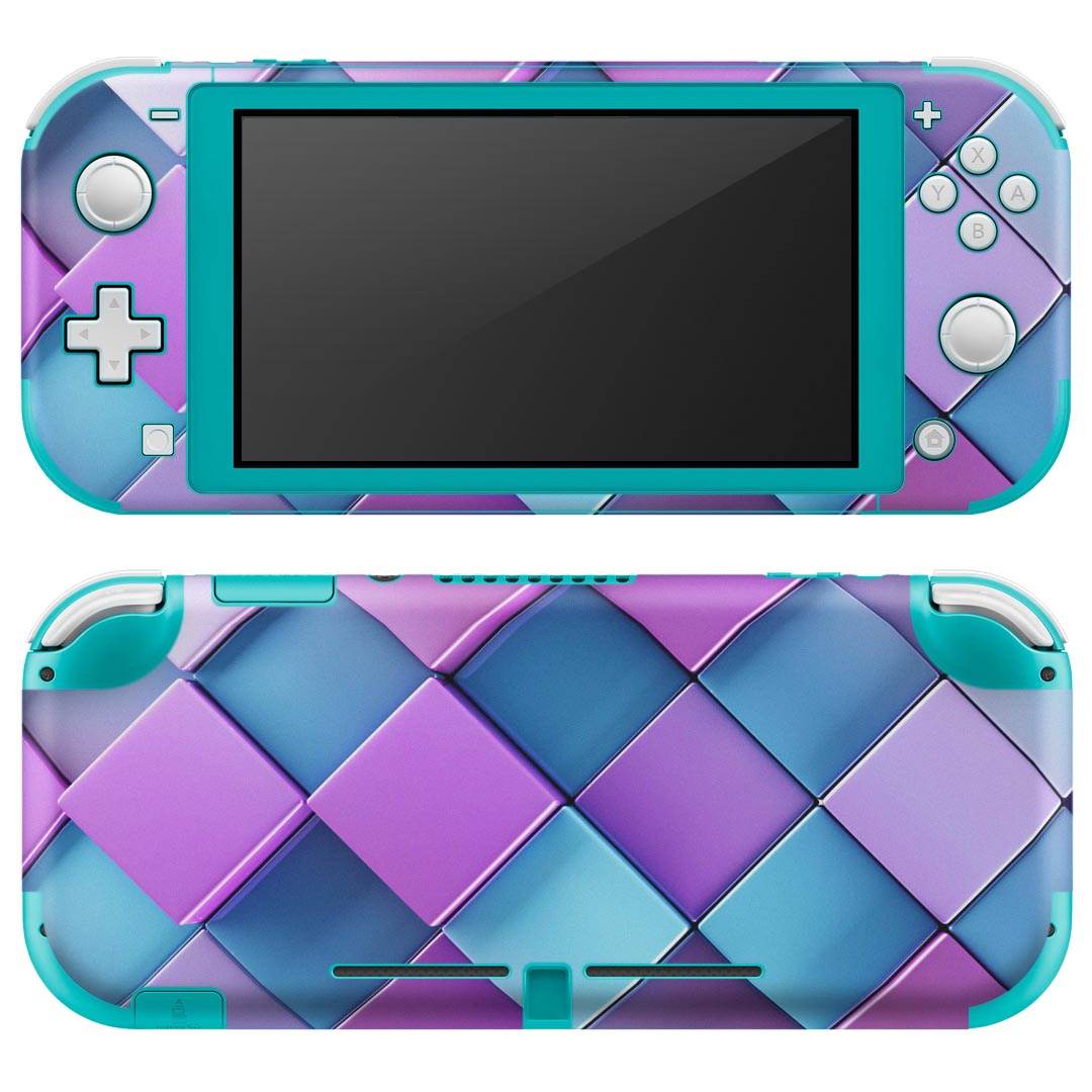 igsticker Nintendo Switch Lite 専用 デザインスキンシール 全面 ニンテンドー スイッチ ライト 専用 ゲーム機 カバー アクセサリー フィルム ステッカー エアフリー 006919 チェック　模様