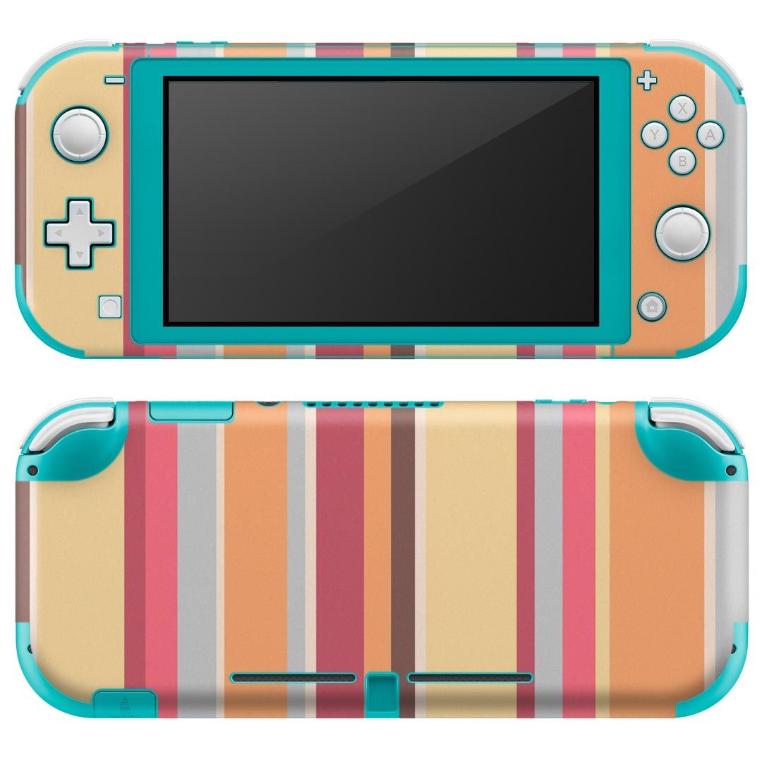 igsticker Nintendo Switch Lite 専用 デザインスキンシール 全面 ニンテンドー スイッチ ライト 専用 ゲーム機 カバー アクセサリー フィルム ステッカー エアフリー 006924 ストライプ 模様