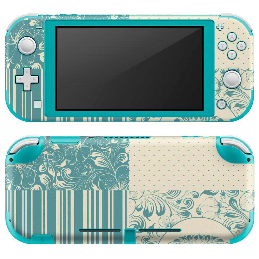 製品名 Nintendo Switch Lite専用 デザインスキンシール セット内容 Nintendo Switch Lite本体用スキンシール（裏表）各1枚 ※液晶側シールは2パーツに分かれていますニンテンドースイッチライト専用です。据え置き機のSwitch本体やJoyコンには対応していません。 商品特徴 3M社製の再剥離性シートを素材に採用し、細かな位置調整がしやすく貼り直しが容易です。また、エアフリーでもありますので気泡が簡単に逃げるので、キレイに貼ることができます。専用の業務プリンターを使い、商品画像と遜色のない美しい印刷仕上がり。 注意事項 画像はサンプルですので、ご覧の環境によっては多少色味に違いを感じる場合がございます。 イメージと違った、モニターと色味が異なるという理由での交換や返金はご対応出来かねます。スキンシールのみの販売で、ニンテンドースイッチ本体などは付属しません。シワができた場合、ドライヤーなどで軽く温め、外側に向けてシワを伸ばすように貼ってください。初回貼付時の位置調整や貼り直しは可能ですが、しっかりと押し付けて接着させた後の再剥離、再利用は保証しておりません。また接着部に油分や汚れが付着しますと角の部分は剥がれやすくなりますので、貼付時はあまり触れないようにご注意ください。無地のセミグロスシートにデザインをプリントした商品で、デコなどの加工はございません。 凹凸や光沢があるように見えたり布地や金属を素材にしたように見える商品もありますが、デザインの図版によるものです。印刷時に微妙な画像のズレが生じる場合がございます。ご注文後に1点1点制作する受注生産品の為、不良品以外のご返品や交換は固くお断りします。 商品発送 完全受注生産のハンドメイド商品となりますので、既製品と比べて発送までお時間を頂いています。 基本的に決済確認後2?3営業日、最大で10営業日での発送となります。繁忙期や休業日明けの場合はさらに時間がかかる場合があります。 その際には別途メールにてご連絡致します。メール便の場合、発送日から到着までに2?4日ほどかかる場合が多く、紛失などの保障もご対応できかねます。あらかじめご了承下さい。