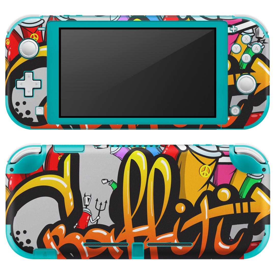 igsticker Nintendo Switch Lite 専用 デザインスキンシール 全面 ニンテンドー スイッチ ライト 専用 ゲーム機 カバー アクセサリー フィルム ステッカー エアフリー 006934 カラフル インク スプレー