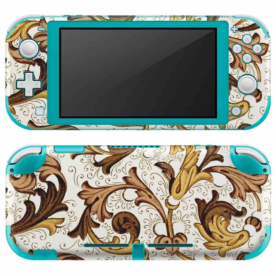 製品名 Nintendo Switch Lite専用 デザインスキンシール セット内容 Nintendo Switch Lite本体用スキンシール（裏表）各1枚 ※液晶側シールは2パーツに分かれていますニンテンドースイッチライト専用です。据え置き機のSwitch本体やJoyコンには対応していません。 商品特徴 3M社製の再剥離性シートを素材に採用し、細かな位置調整がしやすく貼り直しが容易です。また、エアフリーでもありますので気泡が簡単に逃げるので、キレイに貼ることができます。専用の業務プリンターを使い、商品画像と遜色のない美しい印刷仕上がり。 注意事項 画像はサンプルですので、ご覧の環境によっては多少色味に違いを感じる場合がございます。 イメージと違った、モニターと色味が異なるという理由での交換や返金はご対応出来かねます。スキンシールのみの販売で、ニンテンドースイッチ本体などは付属しません。シワができた場合、ドライヤーなどで軽く温め、外側に向けてシワを伸ばすように貼ってください。初回貼付時の位置調整や貼り直しは可能ですが、しっかりと押し付けて接着させた後の再剥離、再利用は保証しておりません。また接着部に油分や汚れが付着しますと角の部分は剥がれやすくなりますので、貼付時はあまり触れないようにご注意ください。無地のセミグロスシートにデザインをプリントした商品で、デコなどの加工はございません。 凹凸や光沢があるように見えたり布地や金属を素材にしたように見える商品もありますが、デザインの図版によるものです。印刷時に微妙な画像のズレが生じる場合がございます。ご注文後に1点1点制作する受注生産品の為、不良品以外のご返品や交換は固くお断りします。 商品発送 完全受注生産のハンドメイド商品となりますので、既製品と比べて発送までお時間を頂いています。 基本的に決済確認後2?3営業日、最大で10営業日での発送となります。繁忙期や休業日明けの場合はさらに時間がかかる場合があります。 その際には別途メールにてご連絡致します。メール便の場合、発送日から到着までに2?4日ほどかかる場合が多く、紛失などの保障もご対応できかねます。あらかじめご了承下さい。
