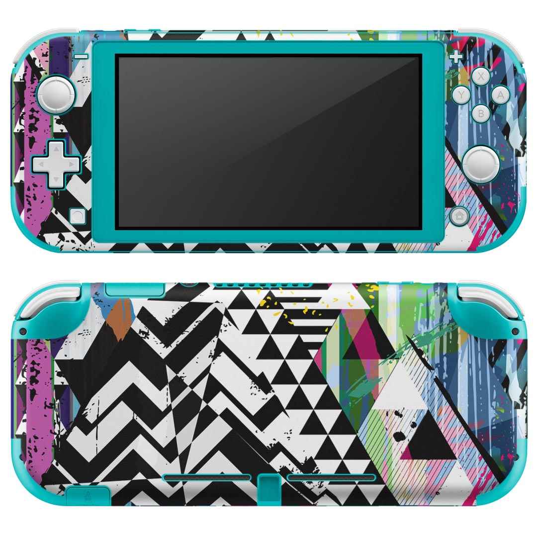 igsticker Nintendo Switch Lite 専用 デザインスキンシール 全面 ニンテンドー スイッチ ライト 専用 ゲーム機 カバー アクセサリー フィルム ステッカー エアフリー 006966 カラフル　模様